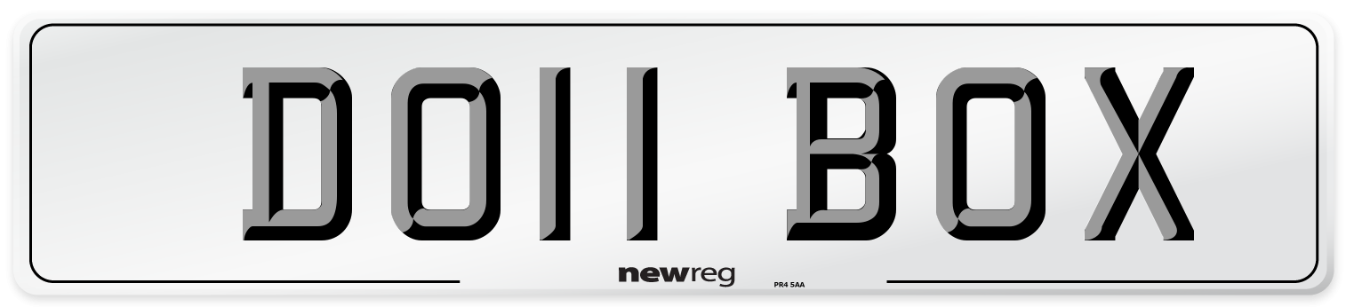 DO11 BOX Number Plate from New Reg